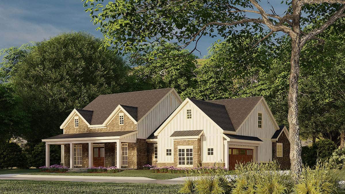 Right Side View of this 3-Bedroom, 2120 Sq Ft Plan - 193-1185