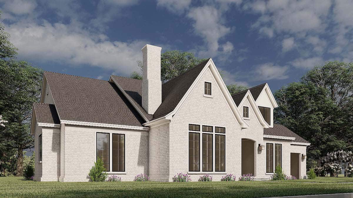 Left Side View of this 3-Bedroom, 3121 Sq Ft Plan - 193-1187