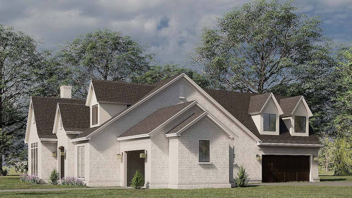 Right Side View of this 3-Bedroom, 3121 Sq Ft Plan - 193-1187