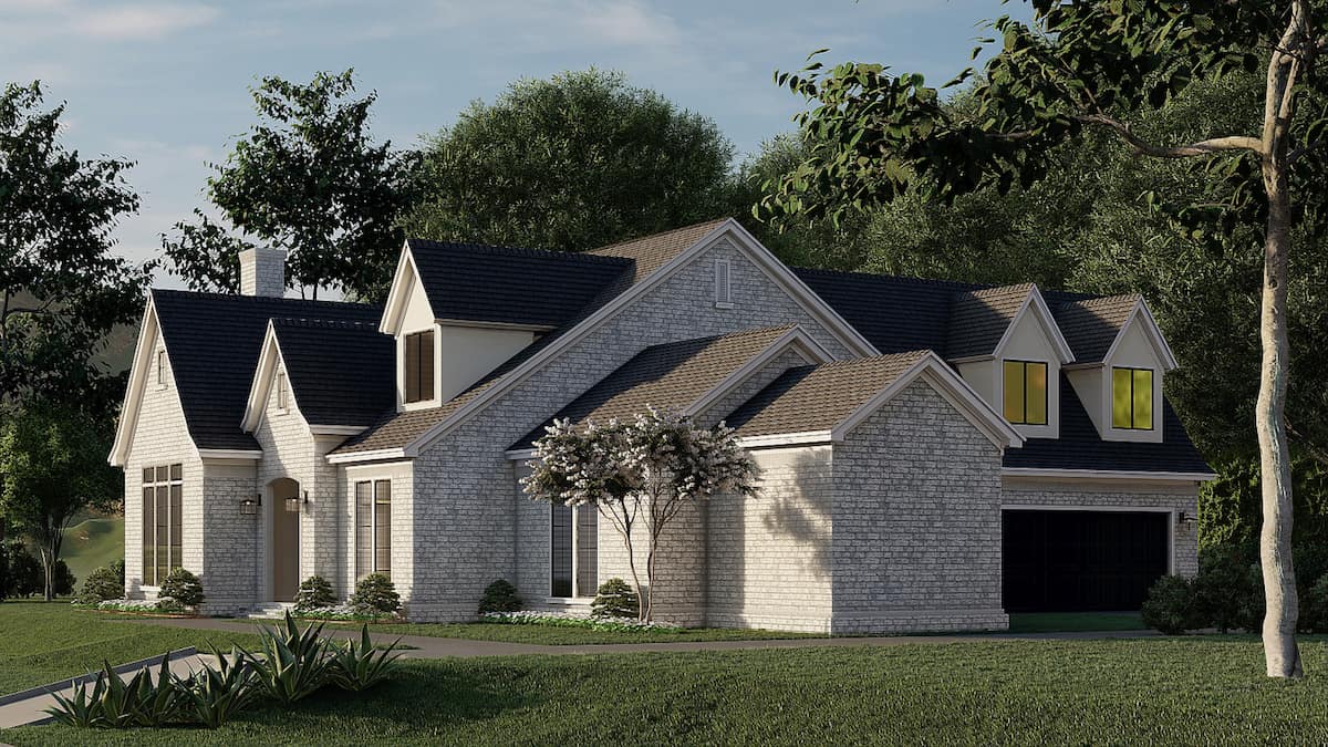 Right Side View of this 3-Bedroom, 3601 Sq Ft Plan - 193-1188