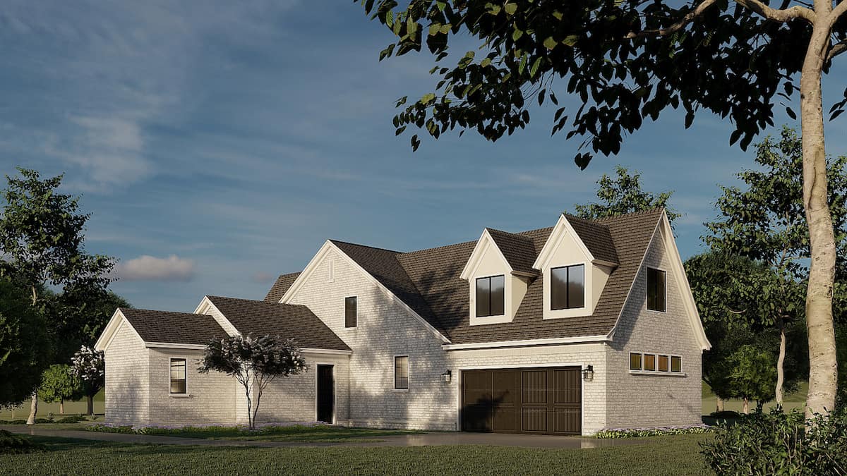 Rear View of this 3-Bedroom, 3601 Sq Ft Plan - 193-1188