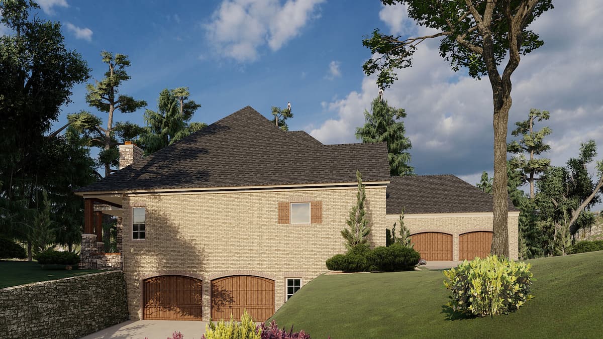 Left Side View of this 3-Bedroom, 3050 Sq Ft Plan - 193-1189