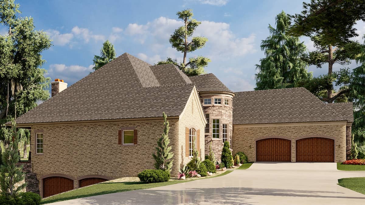 Left Side View of this 3-Bedroom, 3050 Sq Ft Plan - 193-1189
