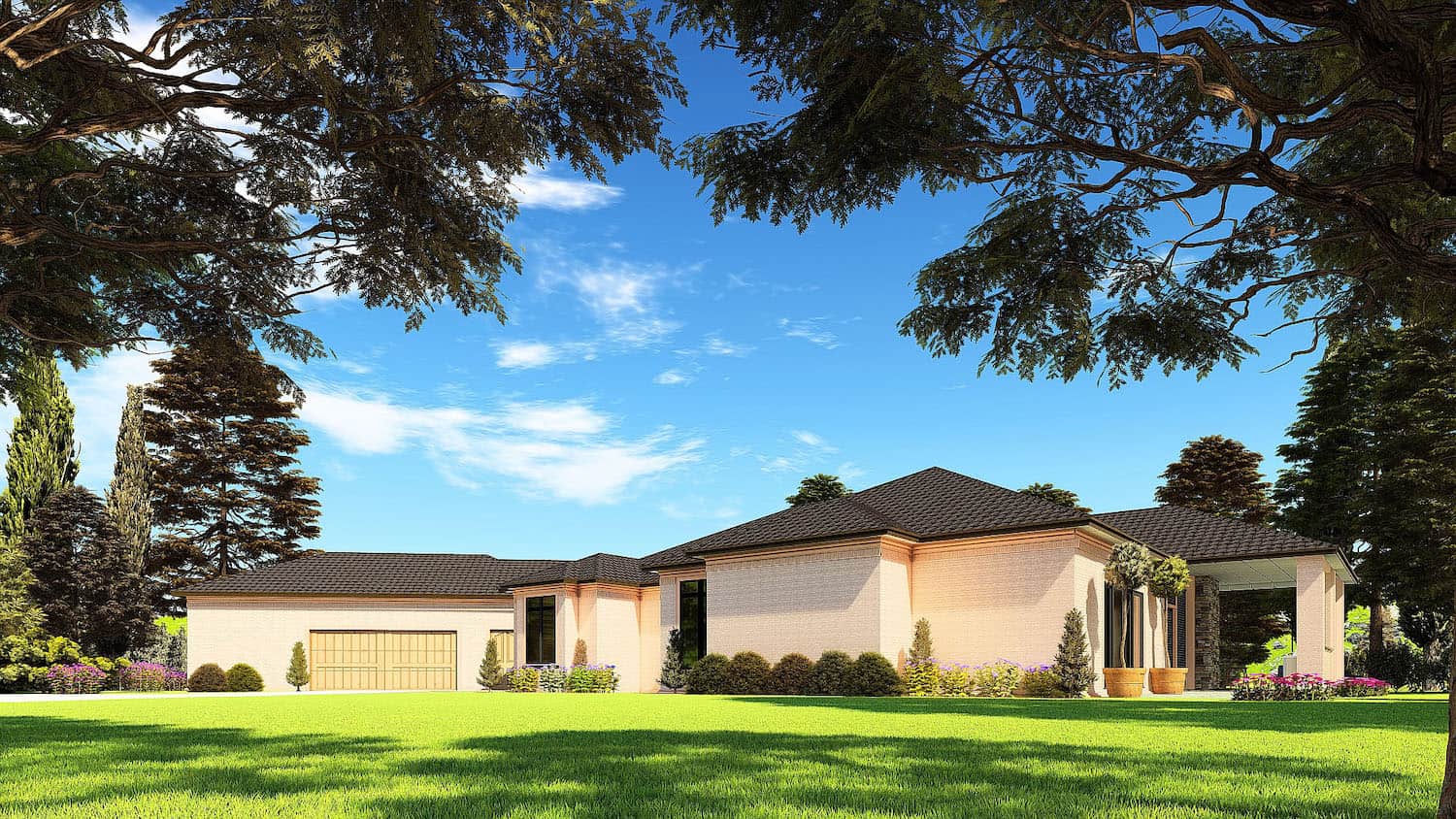 Right Side View of this 3-Bedroom, 2765 Sq Ft Plan - 193-1190