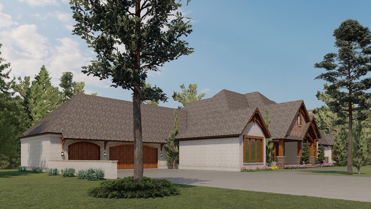 Left Side View of this 3-Bedroom, 5347 Sq Ft Plan - 193-1191