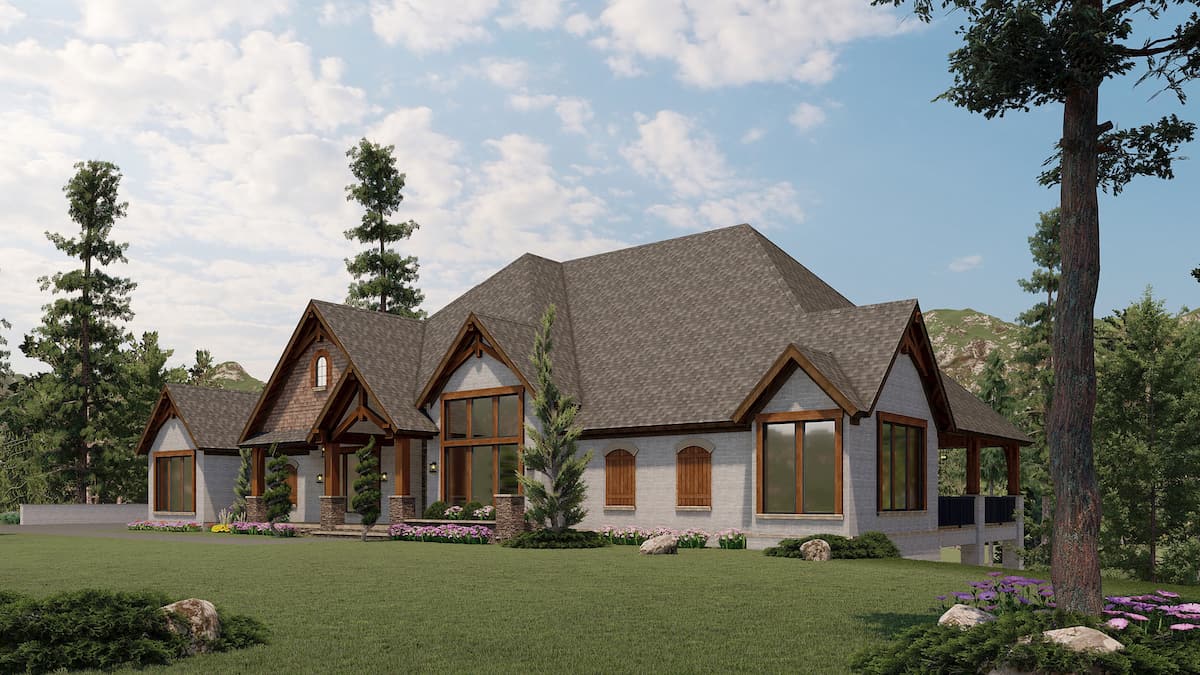 Right Side View of this 3-Bedroom, 5347 Sq Ft Plan - 193-1191