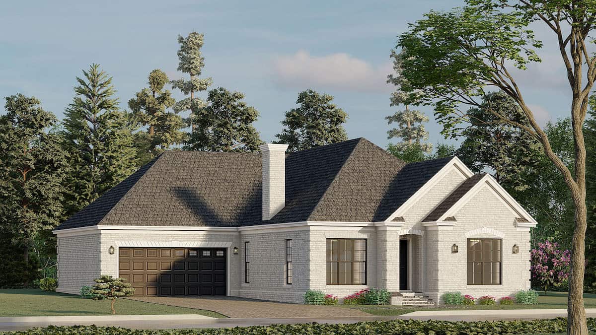 Left Side View of this 3-Bedroom, 1598 Sq Ft Plan - 193-1197