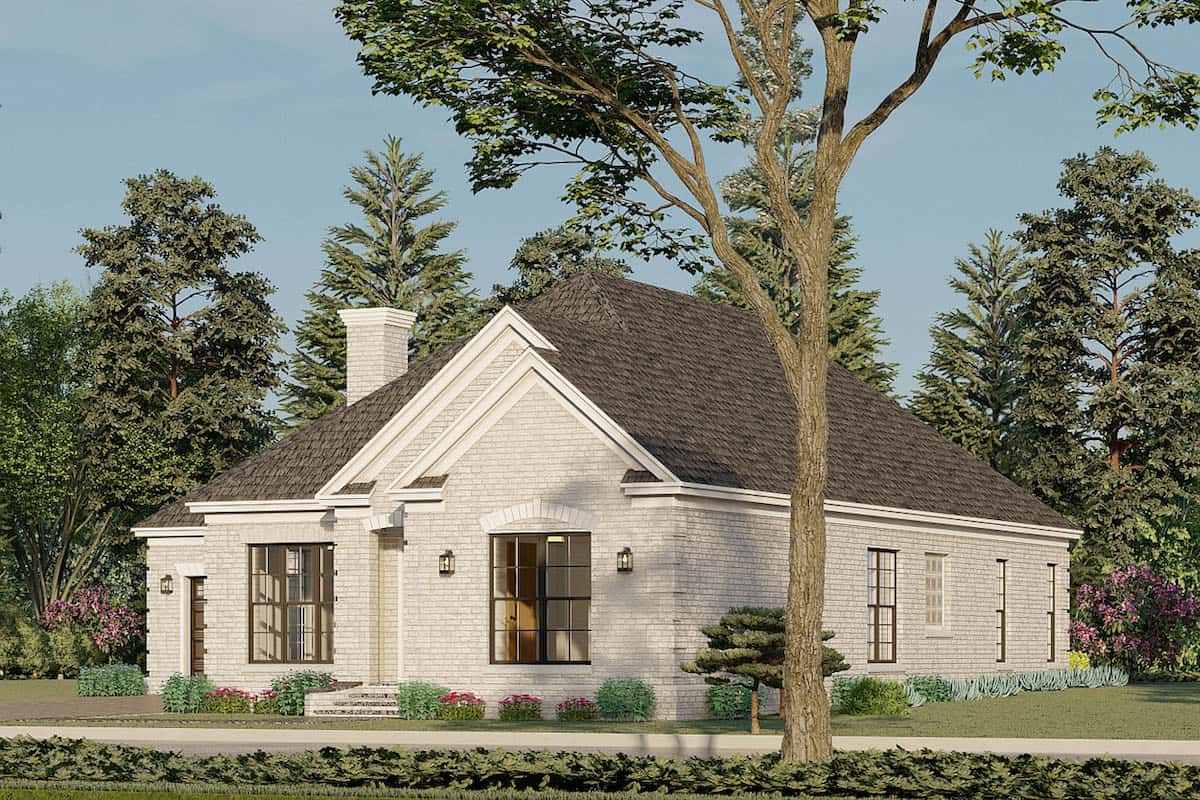 Right Side View of this 3-Bedroom, 1598 Sq Ft Plan - 193-1197