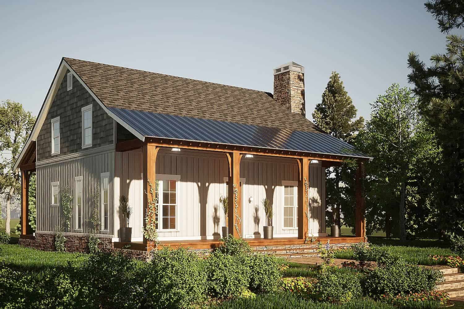 Right Side View of this 3-Bedroom, 1764 Sq Ft Plan - 193-1205