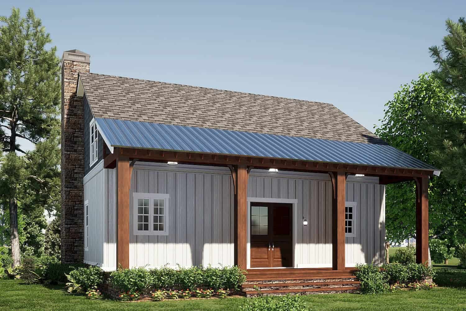 Rear View of this 3-Bedroom, 1764 Sq Ft Plan - 193-1205
