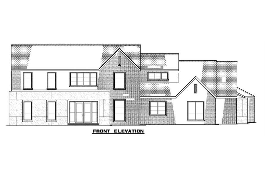 Home Plan Front Elevation of this 5-Bedroom,5293 Sq Ft Plan -193-1207