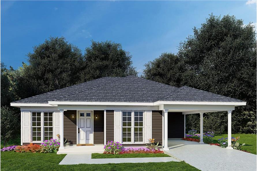 3-Bedroom, 1174 Sq Ft Ranch House - Plan #193-1211 - Front Exterior
