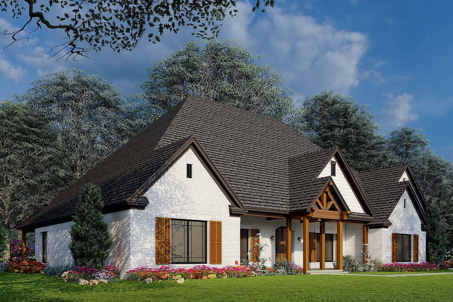 Left Side View of this 4-Bedroom, 3358 Sq Ft Plan - 193-1214