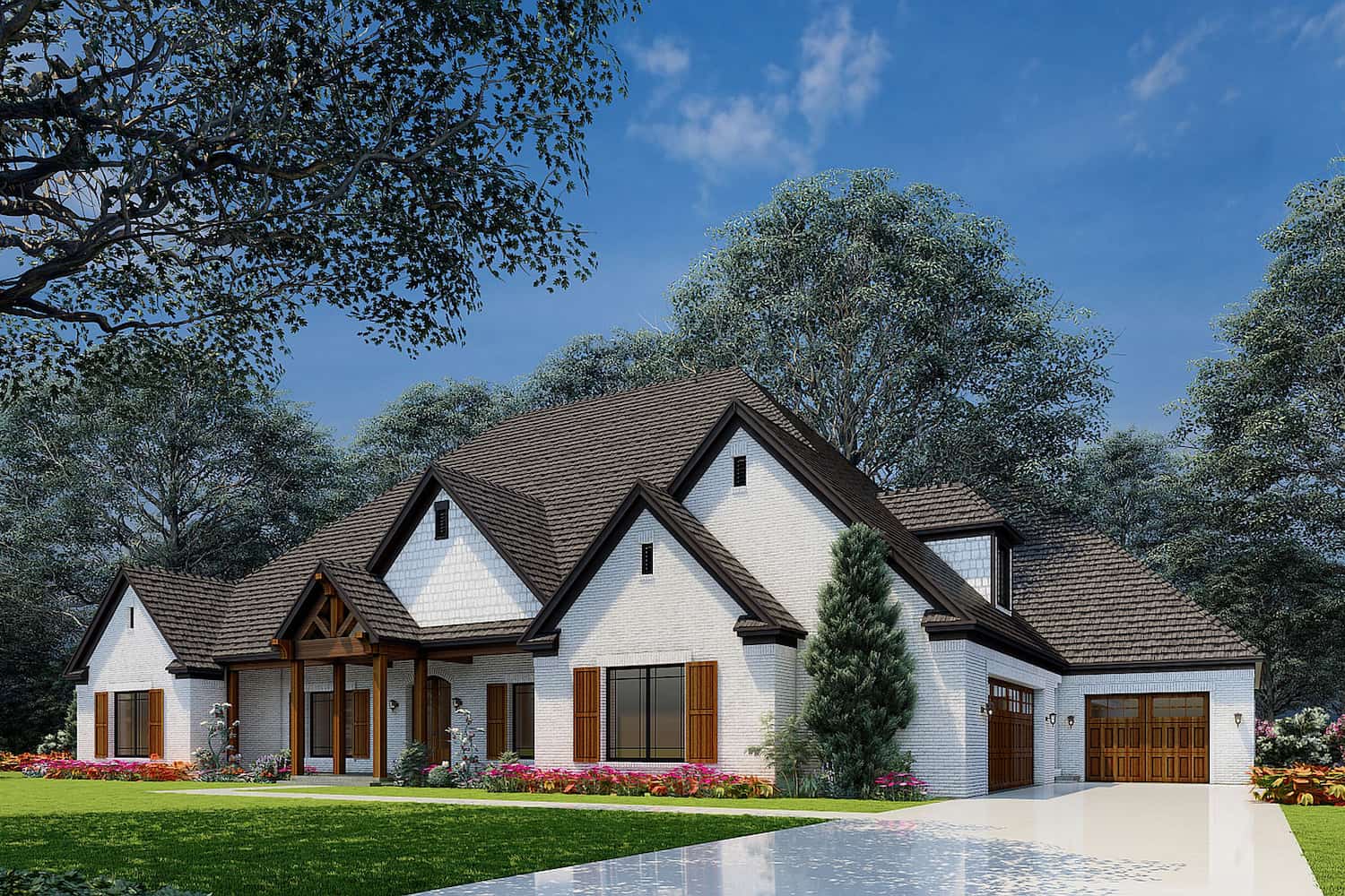 Right Side View of this 4-Bedroom, 3358 Sq Ft Plan - 193-1214