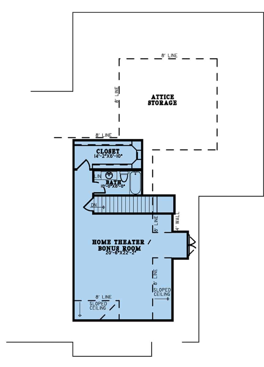 Upper Level of French Plan #193-1214