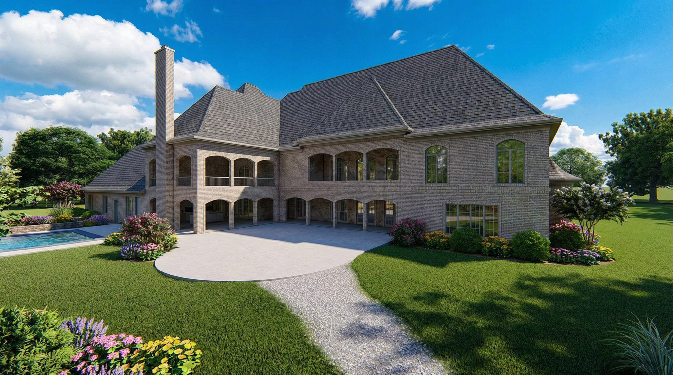 Rear View of this 0-Bedroom, Sq Ft Plan - 193-1223