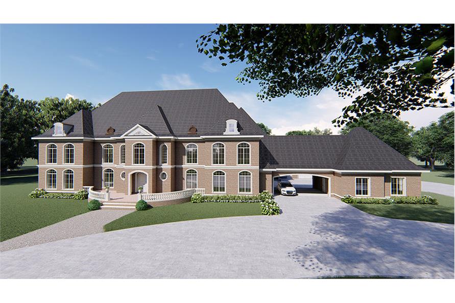 Front View of this 6-Bedroom,10759 Sq Ft Plan -193-1223