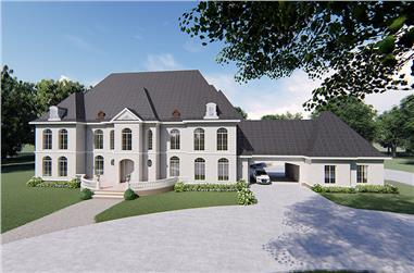 6-Bedroom, 10759 Sq Ft Luxury Home Plan - 193-1223 - Main Exterior