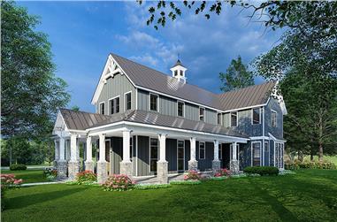 3-Bedroom, 3020 Sq Ft Farmhouse House Plan - 193-1229 - Front Exterior