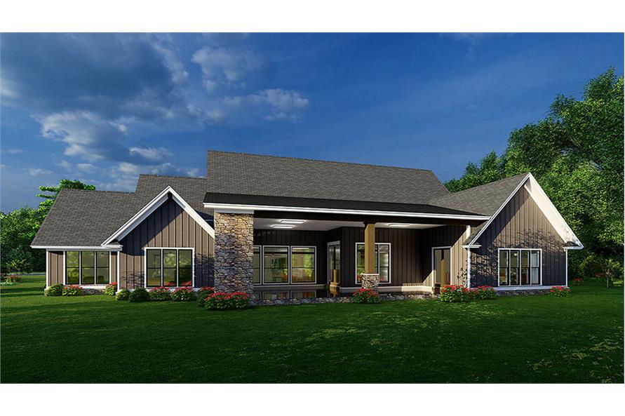 Rear View of this 4-Bedroom,4694 Sq Ft Plan -193-1237