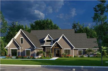 4-Bedroom, 4694 Sq Ft Acadian House Plan - 193-1237 - Front Exterior
