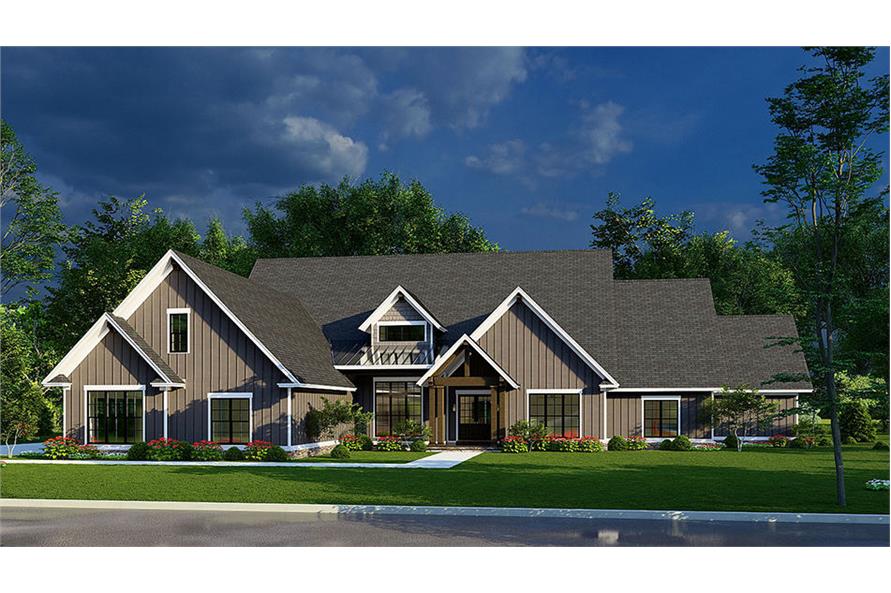4-Bedroom, 4694 Sq Ft Acadian House Plan - 193-1237 - Front Exterior