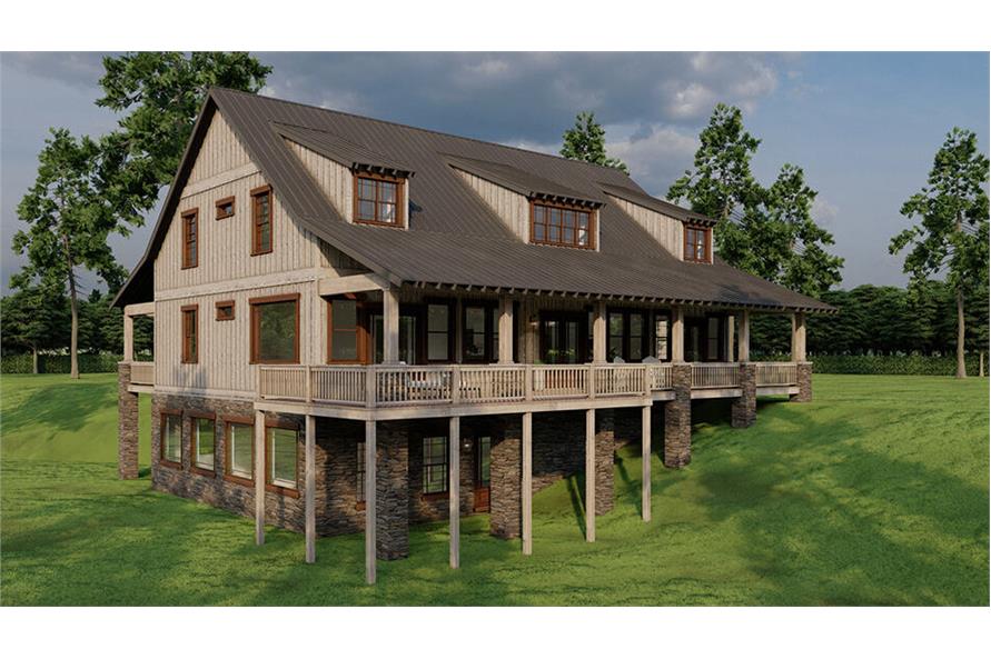 Rear View of this 6-Bedroom,2761 Sq Ft Plan -193-1249