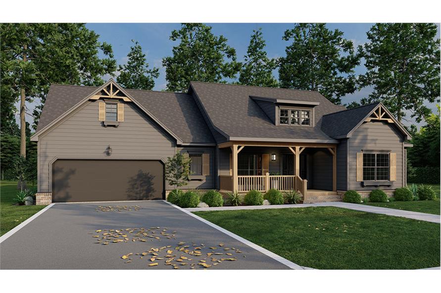 193-1256: Home Plan Rendering-Front View