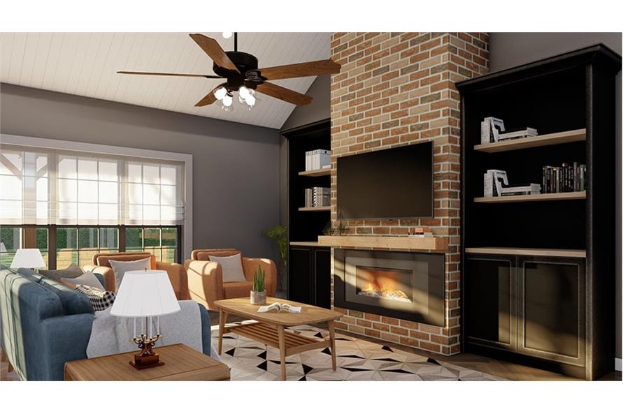 Great Room: Fireplace of this 4-Bedroom,2211 Sq Ft Plan -193-1256