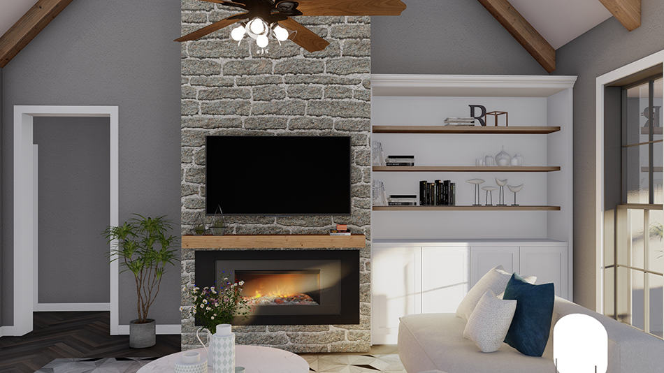 Great Room: Fireplace of this 4-Bedroom,2340 Sq Ft Plan -193-1258