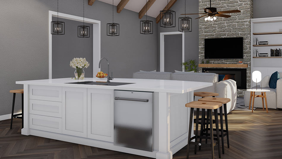 Kitchen: Kitchen Island of this 4-Bedroom,2340 Sq Ft Plan -193-1258