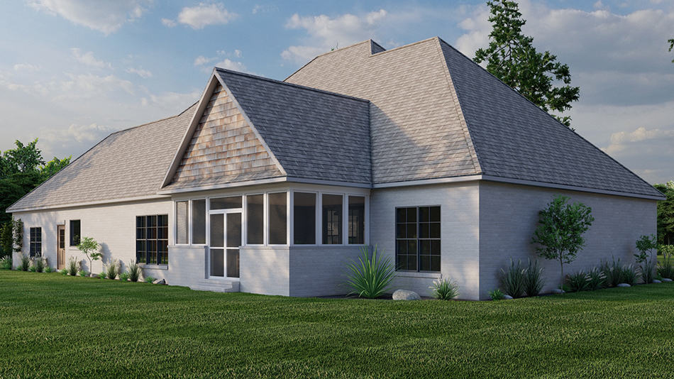 Rear View of this 4-Bedroom,2340 Sq Ft Plan -193-1258