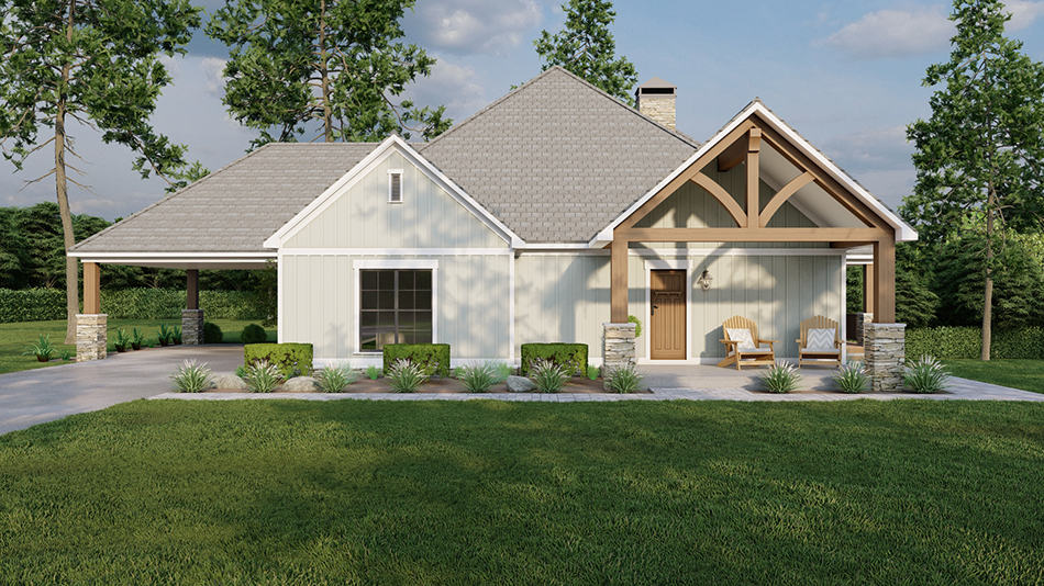 Front View of this 2-Bedroom,1937 Sq Ft Plan -193-1259
