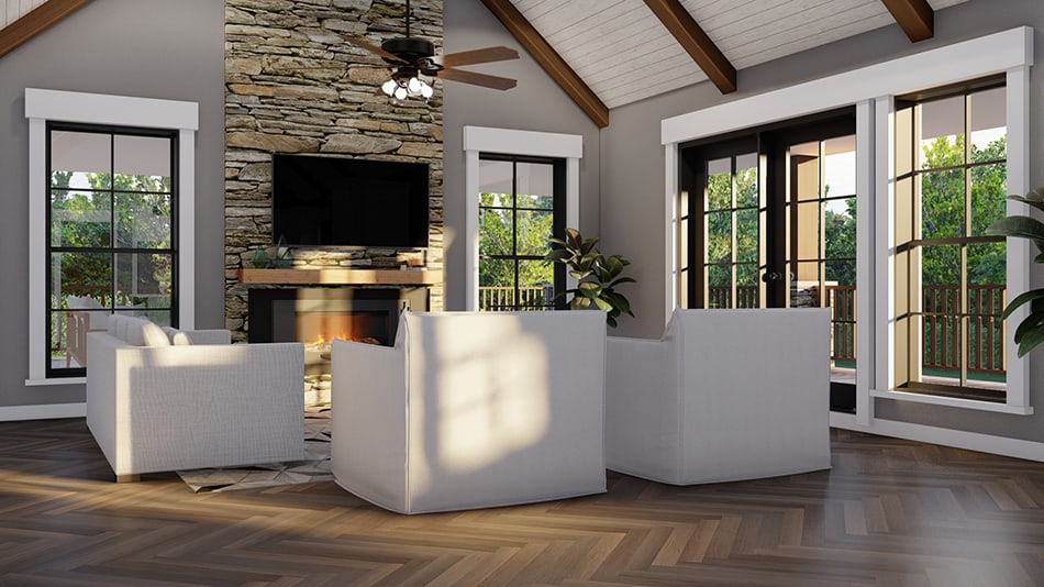 Great Room of this 2-Bedroom,1937 Sq Ft Plan -193-1259