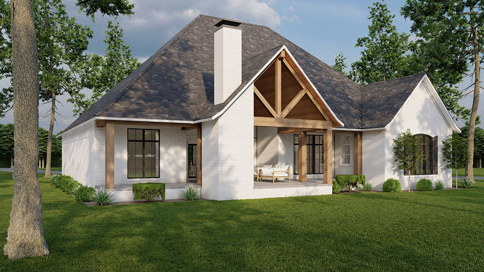 Rear View of this 3-Bedroom,2826 Sq Ft Plan -193-1262