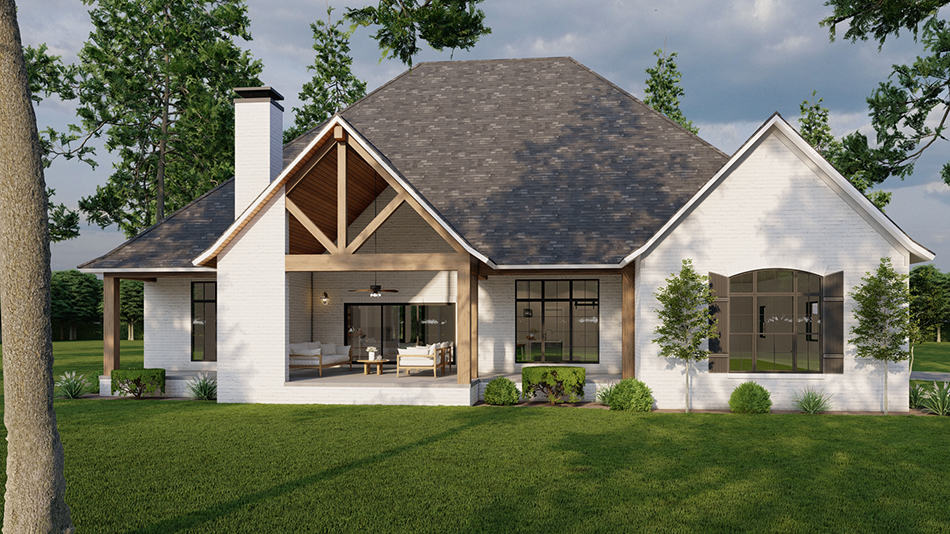 Rear View of this 3-Bedroom,2826 Sq Ft Plan -193-1262