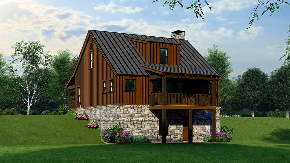 Rear View of this 3-Bedroom,1661 Sq Ft Plan -193-1266