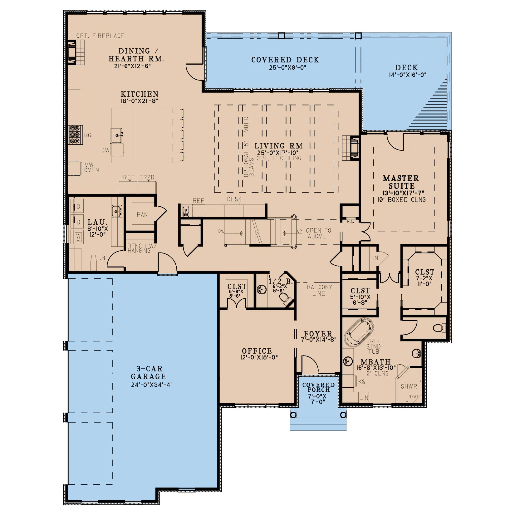 Main Level of Luxury Plan #193-1267