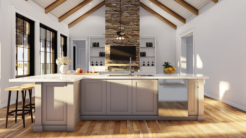 Kitchen: Kitchen Island of this 3-Bedroom,2173 Sq Ft Plan -193-1280