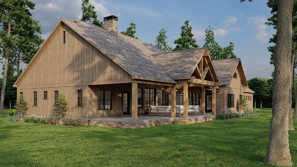 Rear View of this 3-Bedroom,2173 Sq Ft Plan -193-1280