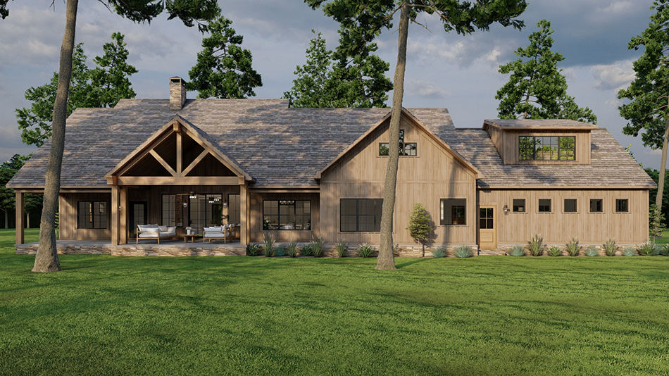 Rear View of this 3-Bedroom,2173 Sq Ft Plan -193-1280