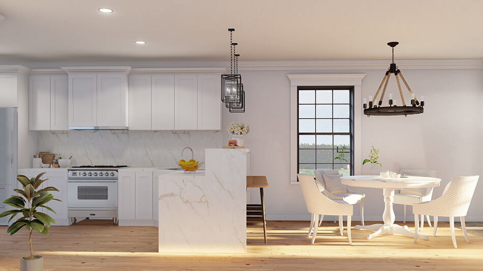 Dining Room of this 3-Bedroom,1250 Sq Ft Plan -193-1282