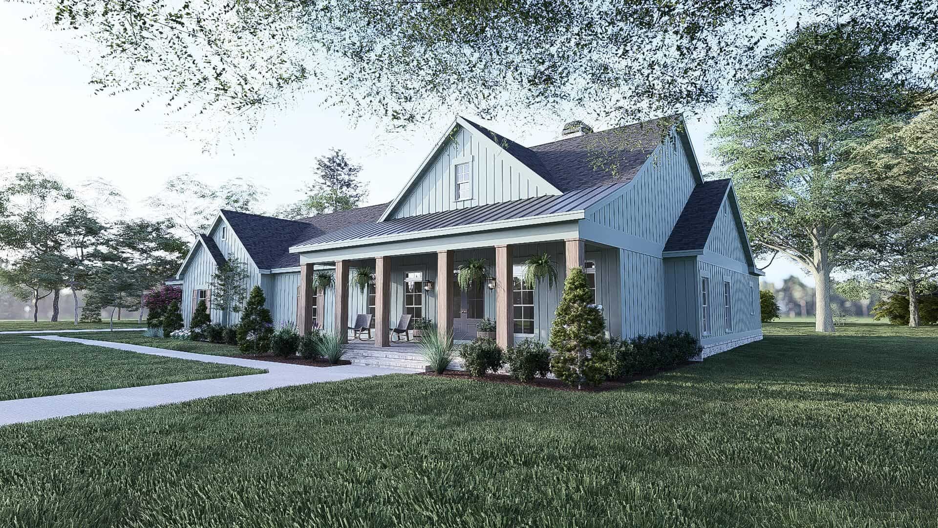 Front View of this 3-Bedroom,3046 Sq Ft Plan -193-1286