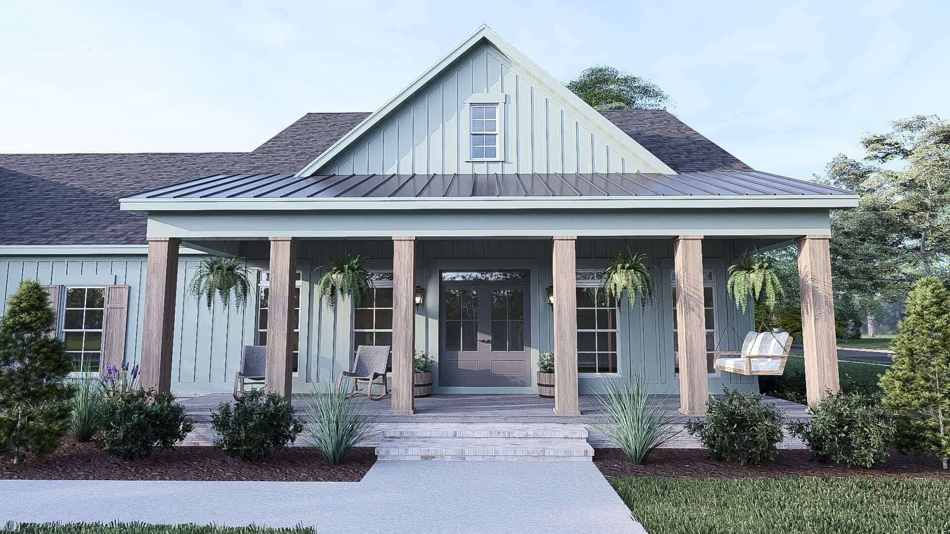 Front View of this 3-Bedroom,3046 Sq Ft Plan -193-1286