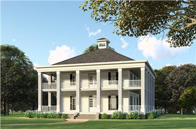3-Bedroom, 3128 Sq Ft Colonial House Plan - 193-1290 - Front Exterior