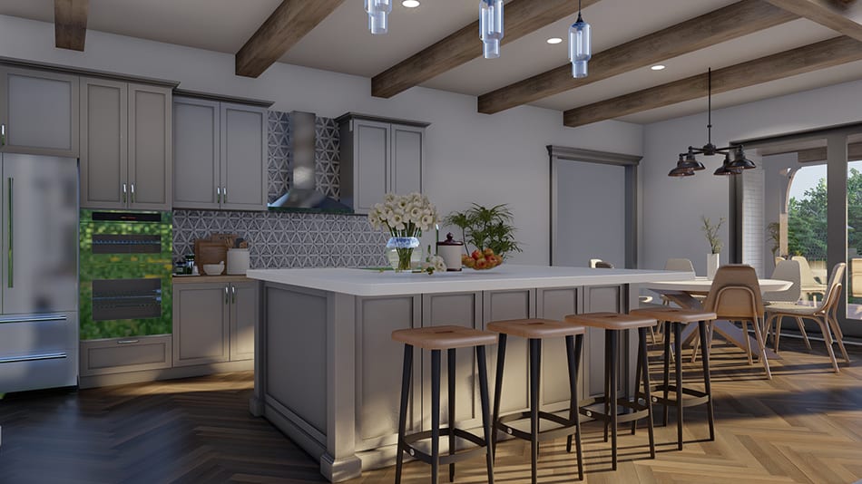 Kitchen: Kitchen Island of this 6-Bedroom,8769 Sq Ft Plan -193-1291