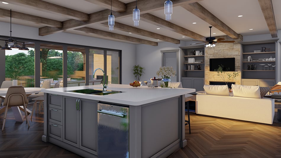 Kitchen: Kitchen Island of this 6-Bedroom,8769 Sq Ft Plan -193-1291