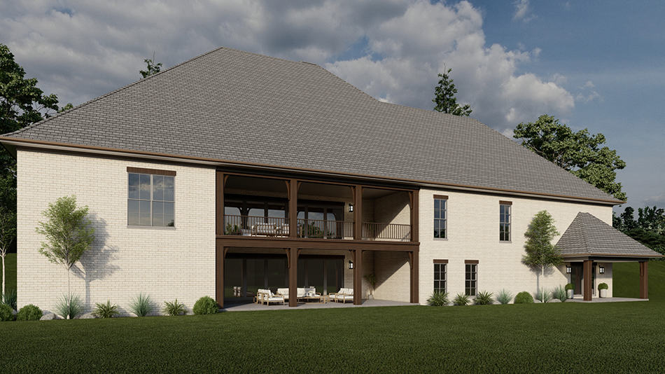 Rear View of this 6-Bedroom,8769 Sq Ft Plan -193-1291