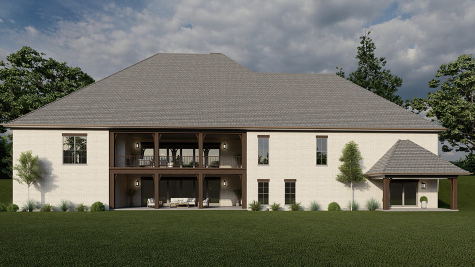 Rear View of this 6-Bedroom,8769 Sq Ft Plan -193-1291