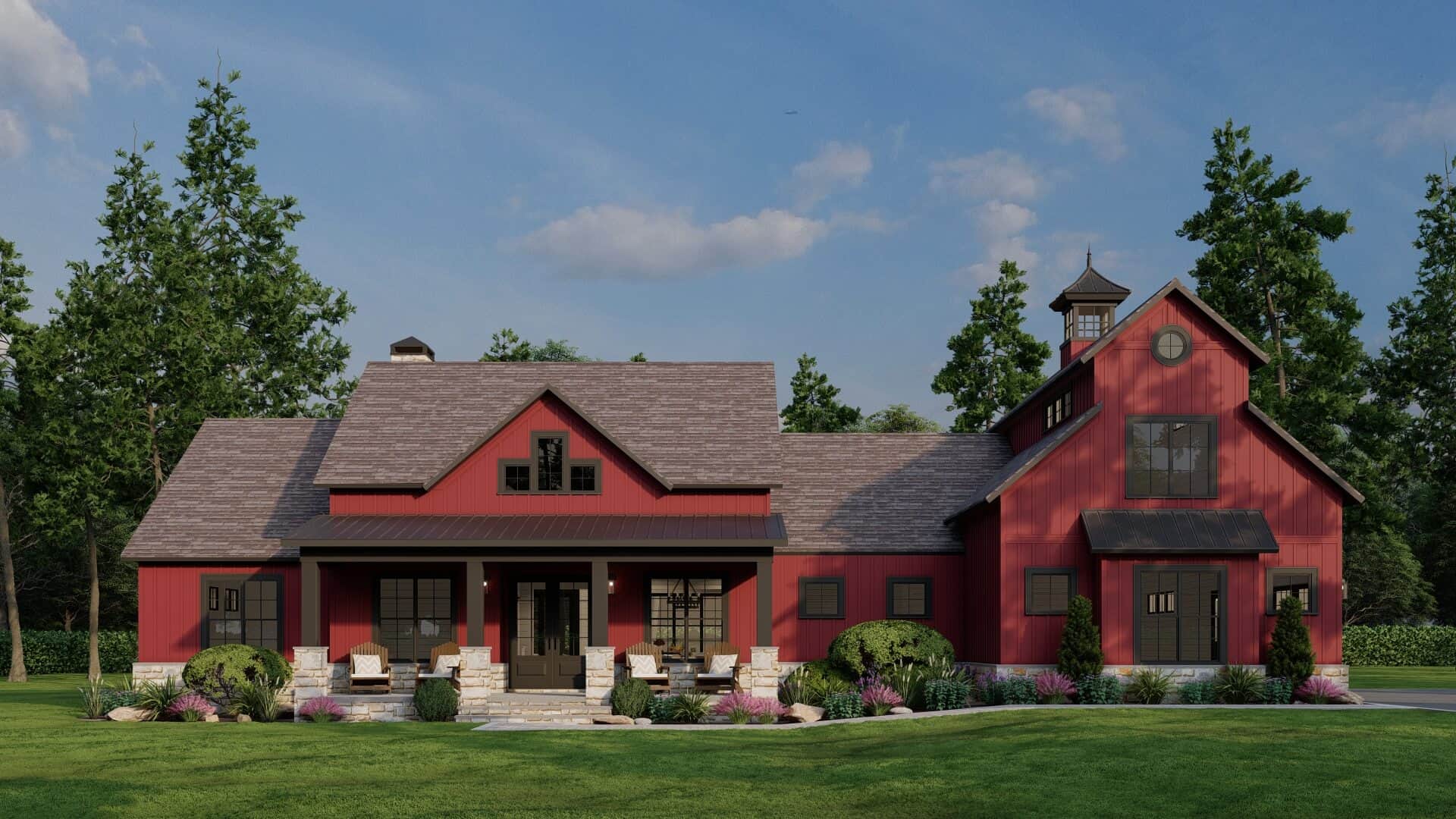 Front View of this 4-Bedroom,2683 Sq Ft Plan -193-1299